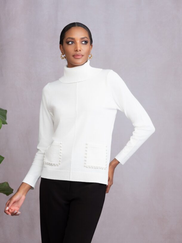 Alison Sheri Knit A46090 - Off-White