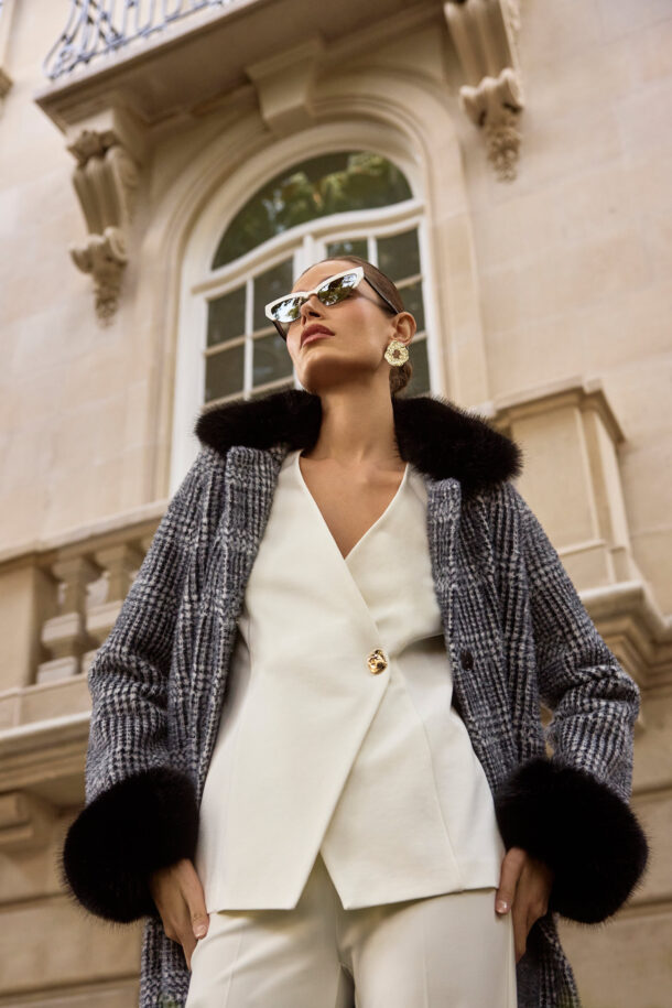 Joseph Ribkoff Coat 253900 - Black/White